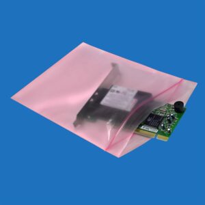 12" x 12" 4 Mil Pink Anti-Static Reclosable Bags - 1,000/Case