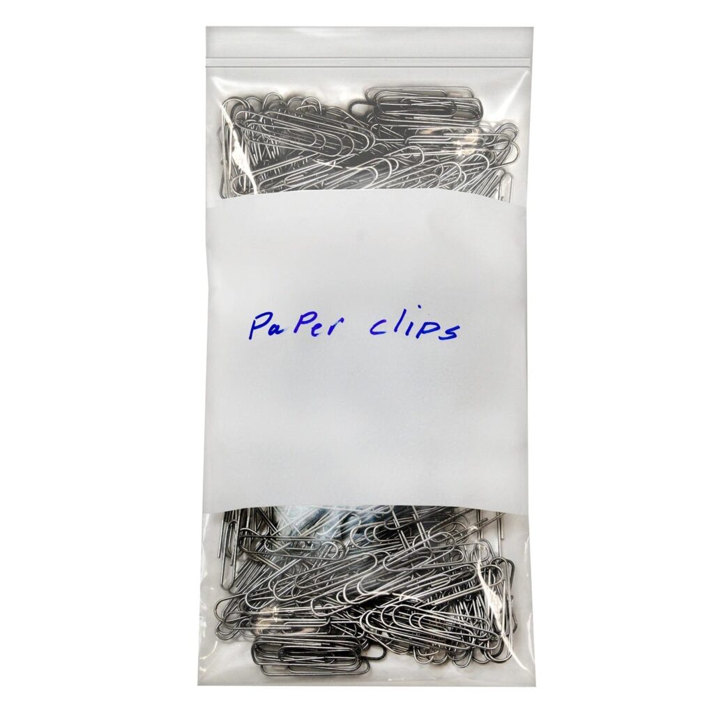 White Block Reclosable Bags - System Packaging