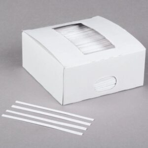 6" White Plastic Bag Ties  - 2000/Case