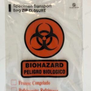 6" x 9" 2 Mil Biohazard Specimen Transport Bags - 1000/Case